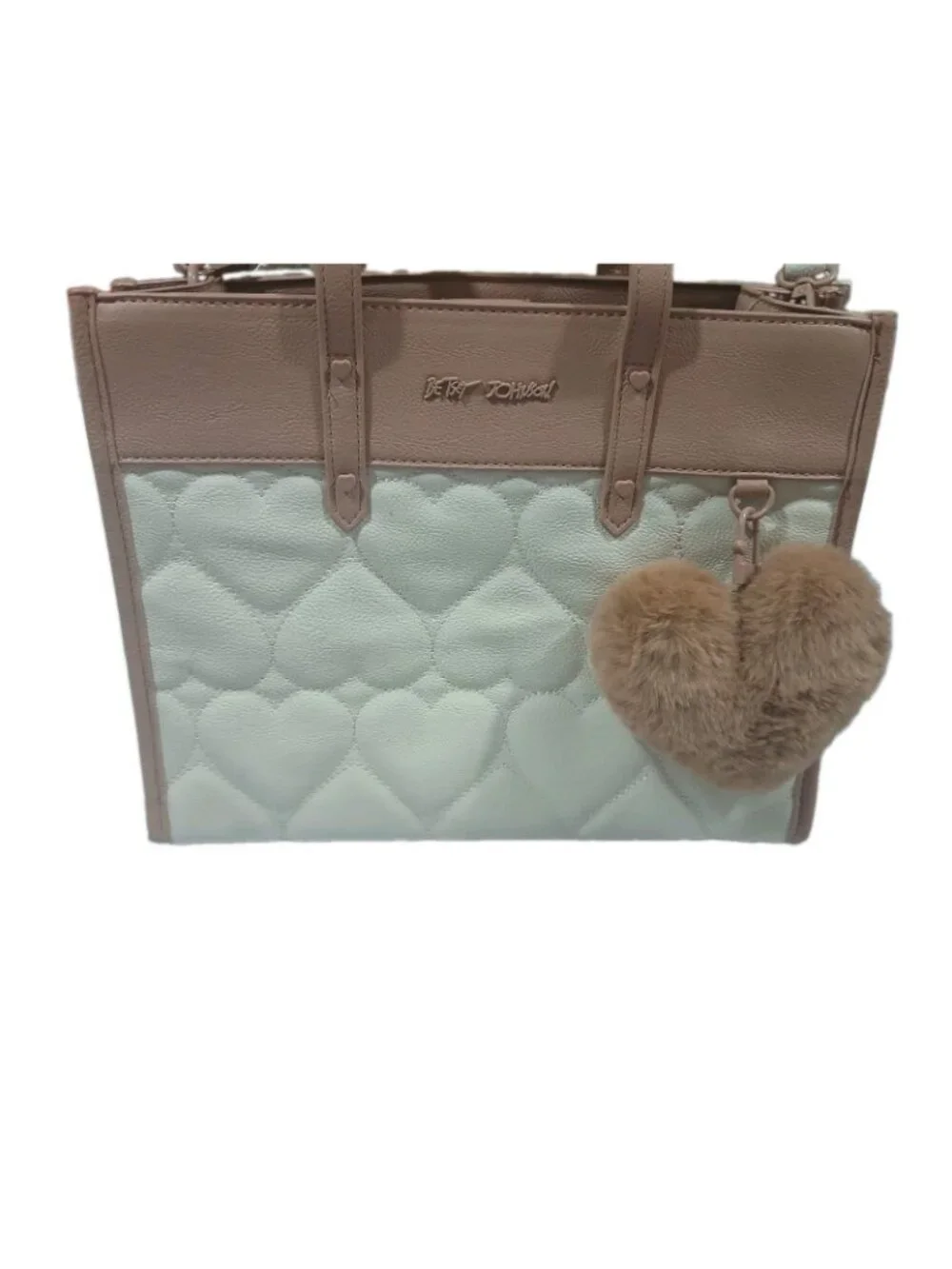 Betsey Johnson Rock With Me XO Becca Quilted Heart Purse Shoulder Bag